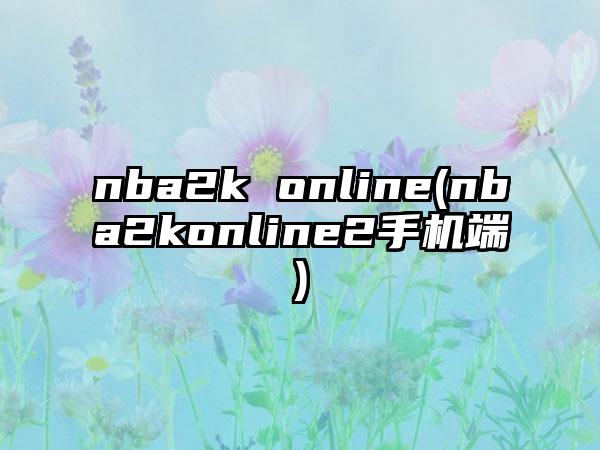 nba2k online(nba2konline2手机端)