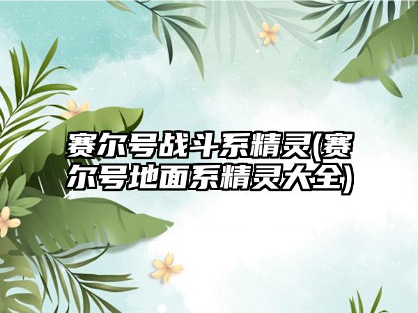 赛尔号战斗系精灵(赛尔号地面系精灵大全)