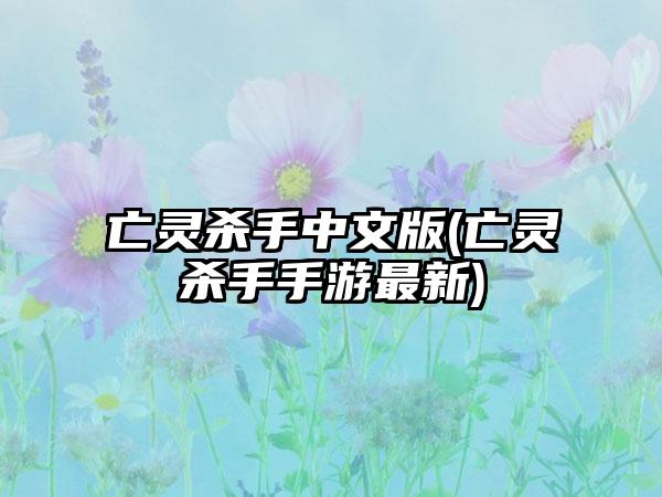 亡灵杀手中文版(亡灵杀手手游最新)