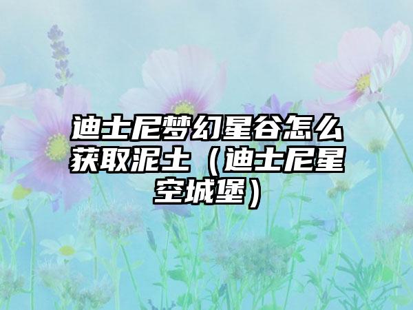 迪士尼梦幻星谷怎么获取泥土（迪士尼星空城堡）