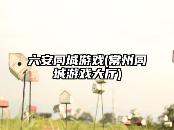 六安同城游戏(常州同城游戏大厅)
