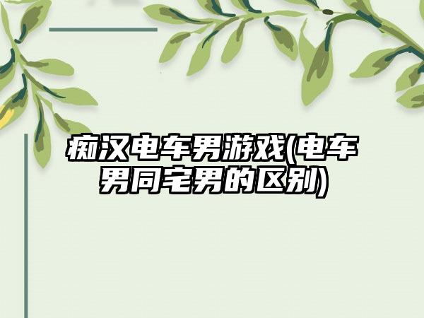 痴汉电车男游戏(电车男同宅男的区别)