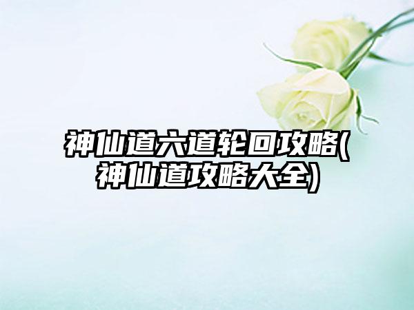 神仙道六道轮回攻略(神仙道攻略大全)