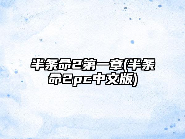 半条命2第一章(半条命2pc中文版)