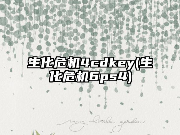 生化危机4cdkey(生化危机6ps4)