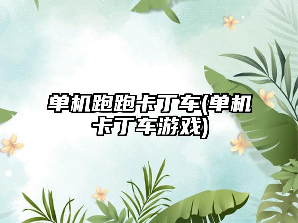 单机跑跑卡丁车(单机卡丁车游戏)