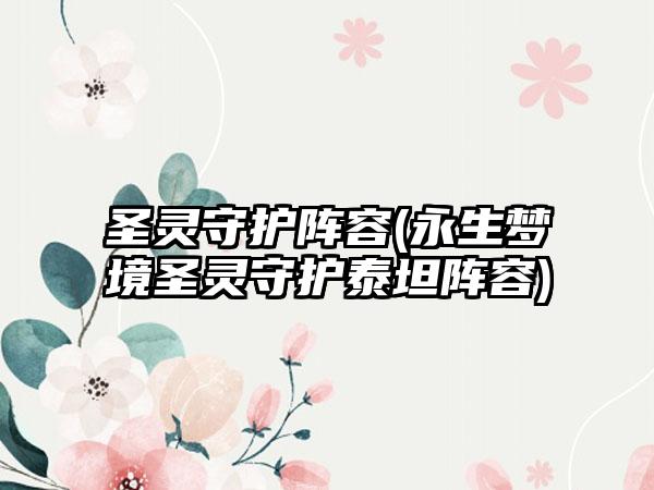 圣灵守护阵容(永生梦境圣灵守护泰坦阵容)