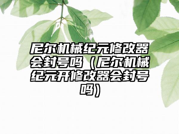 尼尔机械纪元修改器会封号吗（尼尔机械纪元开修改器会封号吗）
