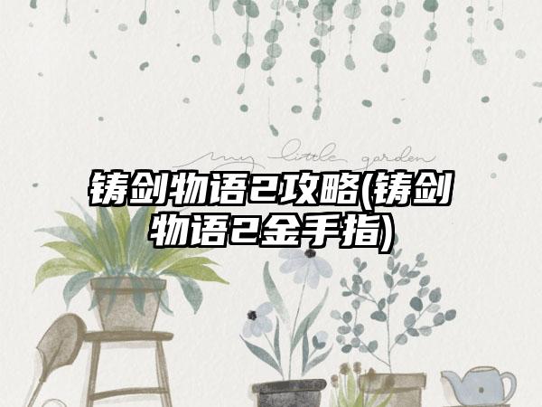 铸剑物语2攻略(铸剑物语2金手指)