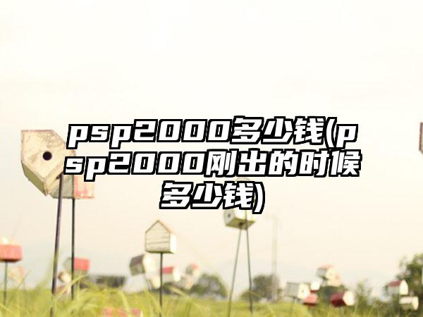 psp2000多少钱(psp2000刚出的时候多少钱)