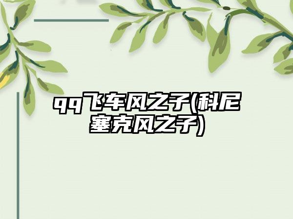 qq飞车风之子(科尼塞克风之子)