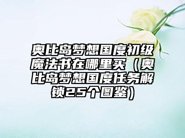奥比岛梦想国度初级魔法书在哪里买（奥比岛梦想国度任务解锁25个图鉴）