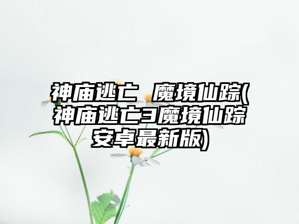 神庙逃亡 魔境仙踪(神庙逃亡3魔境仙踪安卓最新版)