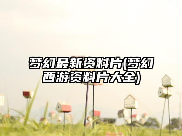 梦幻最新资料片(梦幻西游资料片大全)