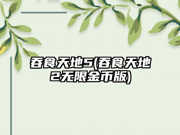 吞食天地5(吞食天地2无限金币版)