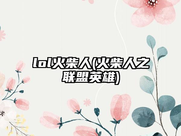 lol火柴人(火柴人之联盟英雄)