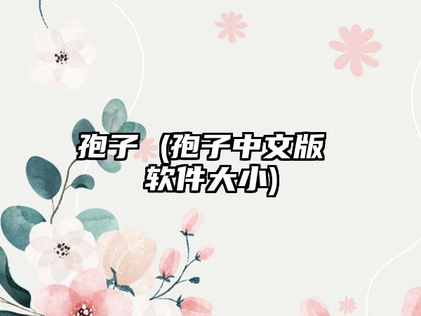 孢子 (孢子中文版 软件大小)
