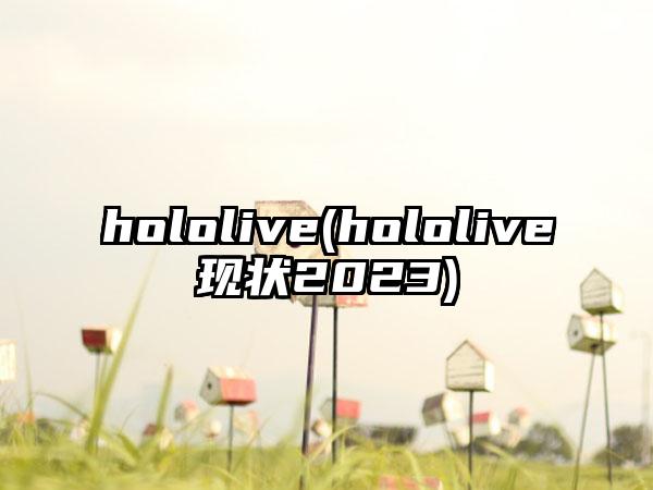 hololive(hololive现状2023)