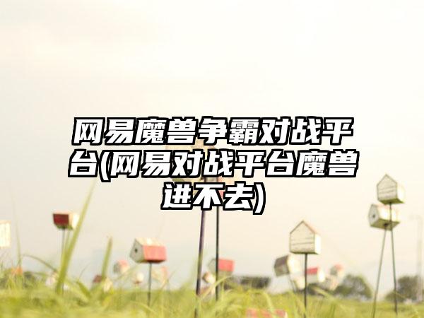 网易魔兽争霸对战平台(网易对战平台魔兽进不去)