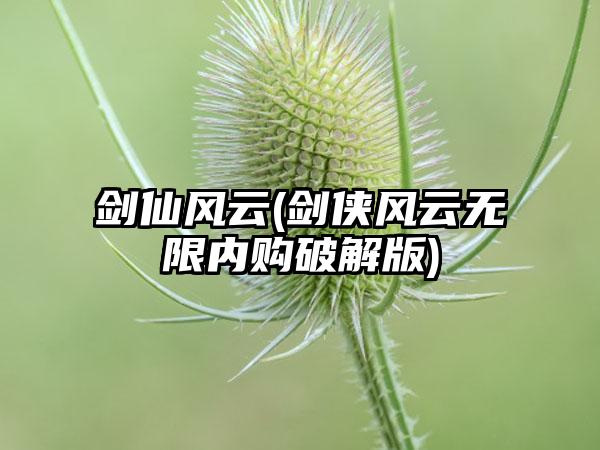 剑仙风云(剑侠风云无限内购破解版)