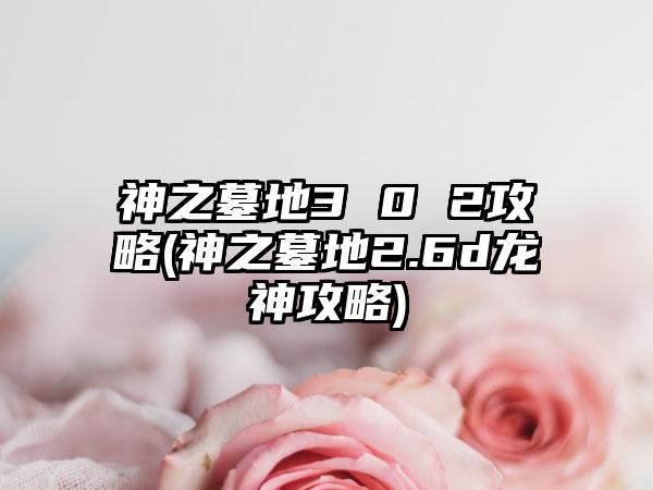 神之墓地3 0 2攻略(神之墓地2.6d龙神攻略)