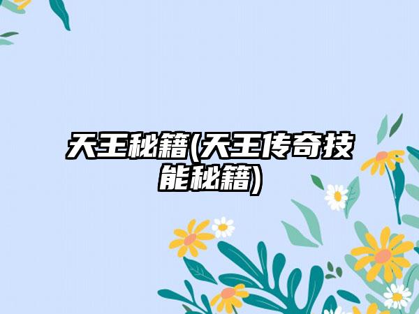天王秘籍(天王传奇技能秘籍)
