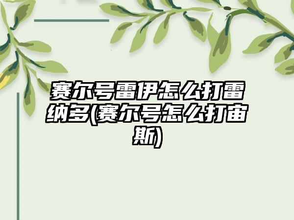 赛尔号雷伊怎么打雷纳多(赛尔号怎么打宙斯)