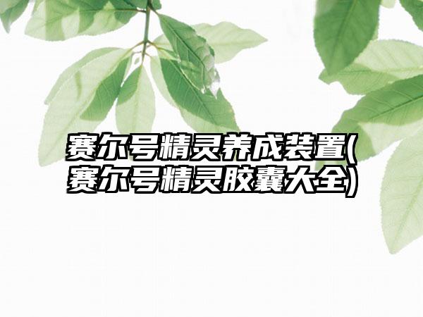 赛尔号精灵养成装置(赛尔号精灵胶囊大全)