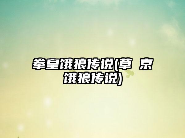 拳皇饿狼传说(草薙京饿狼传说)