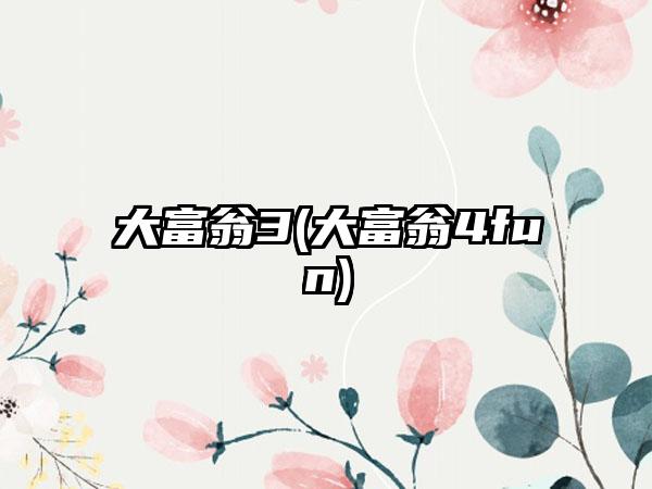 大富翁3(大富翁4fun)