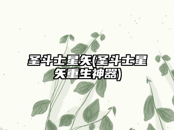 圣斗士星矢(圣斗士星矢重生神器)