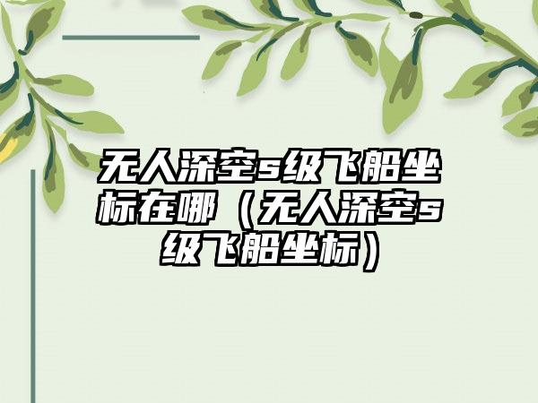 无人深空s级飞船坐标在哪（无人深空s级飞船坐标）
