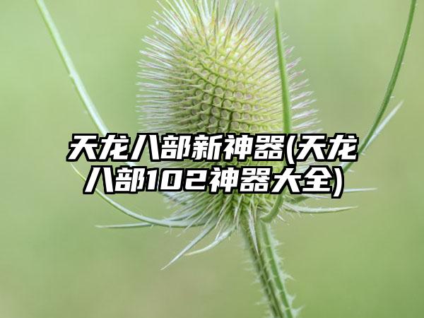 天龙八部新神器(天龙八部102神器大全)