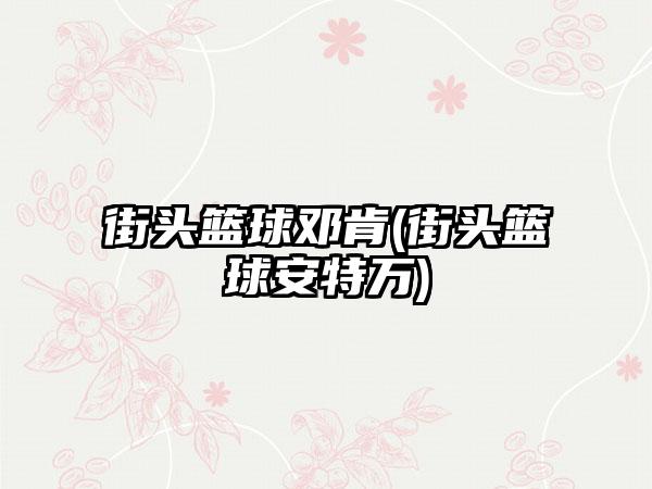 街头篮球邓肯(街头篮球安特万)