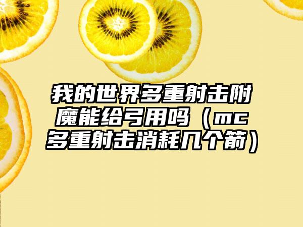 我的世界多重射击附魔能给弓用吗（mc多重射击消耗几个箭）