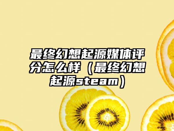 最终幻想起源媒体评分怎么样（最终幻想起源steam）