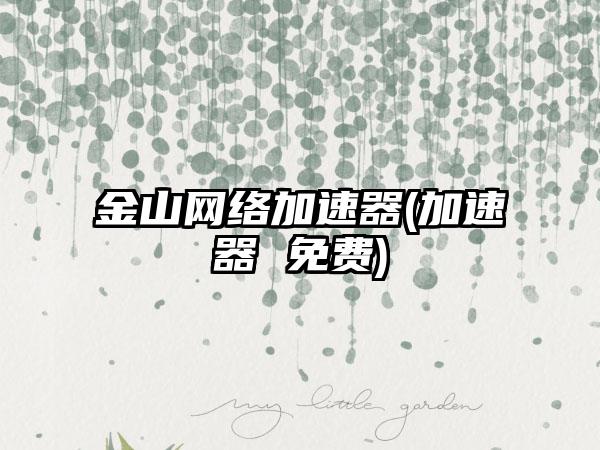 金山网络加速器(加速器 免费)