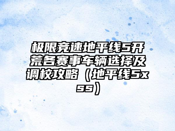 极限竞速地平线5开荒各赛事车辆选择及调校攻略（地平线5xss）