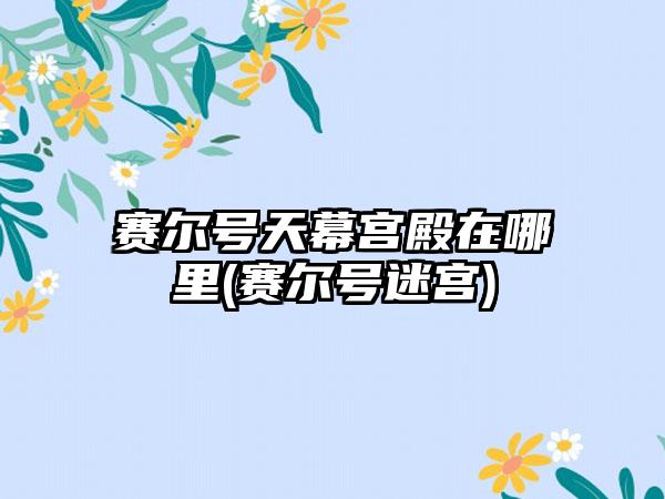 赛尔号天幕宫殿在哪里(赛尔号迷宫)