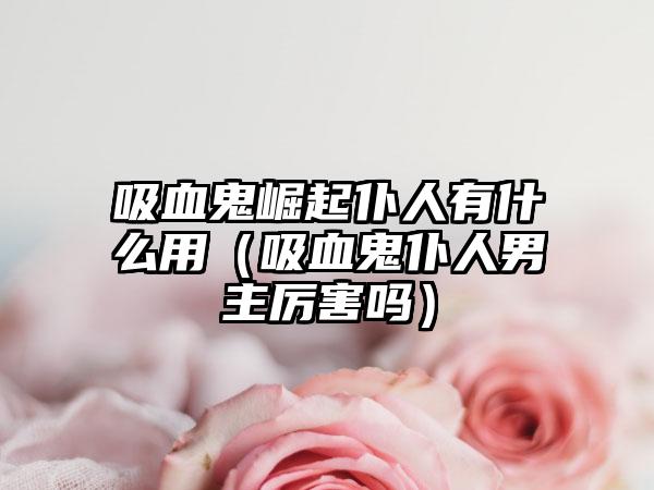 吸血鬼崛起仆人有什么用（吸血鬼仆人男主厉害吗）