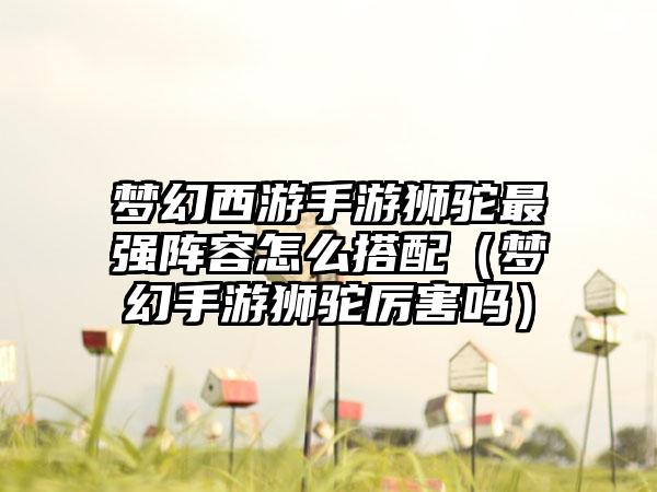 梦幻西游手游狮驼最强阵容怎么搭配（梦幻手游狮驼厉害吗）