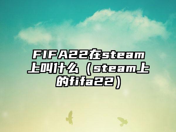 FIFA22在steam上叫什么（steam上的fifa22）