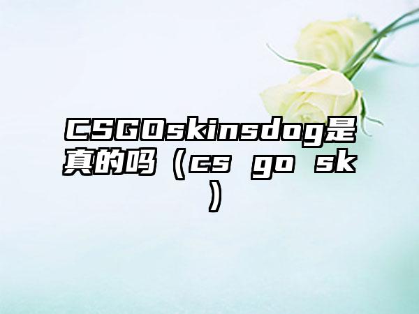 CSGOskinsdog是真的吗（cs go sk）