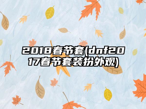 2018春节套(dnf2017春节套装扮外观)