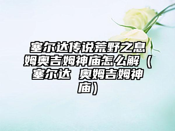 塞尔达传说荒野之息姆奥吉姆神庙怎么解（塞尔达 奥姆吉姆神庙）