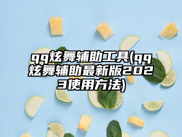qq炫舞辅助工具(qq炫舞辅助最新版2023使用方法)