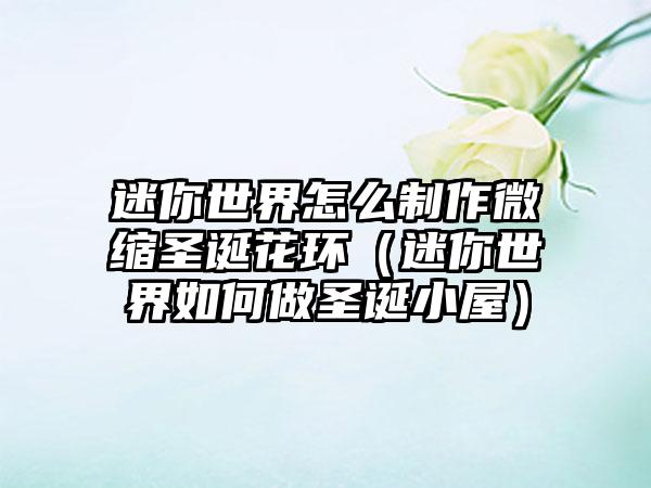 迷你世界怎么制作微缩圣诞花环（迷你世界如何做圣诞小屋）