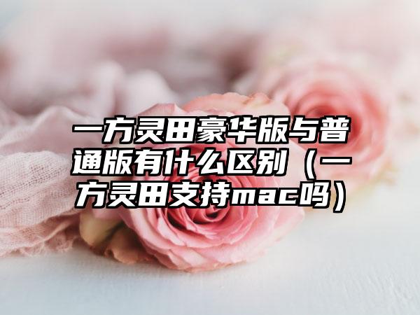 一方灵田豪华版与普通版有什么区别（一方灵田支持mac吗）
