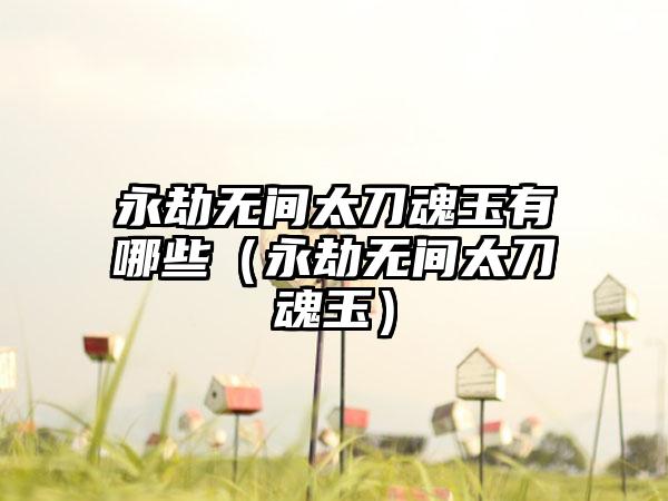 永劫无间太刀魂玉有哪些（永劫无间太刀魂玉）