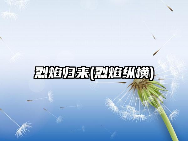 烈焰归来(烈焰纵横)